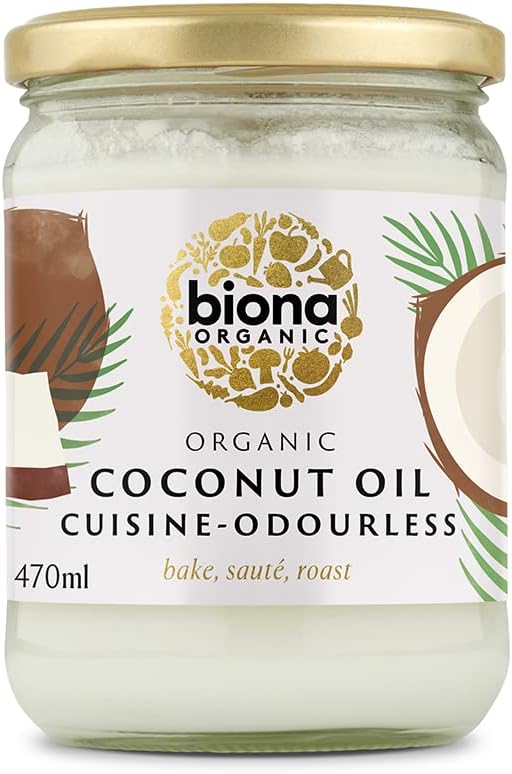 Biona Organic Coconut Oil 470ml - Cuisine Mild & Odourless - Dairy Free, Naturally Vegan - Ketogenic and 100% Natural - For Cooking, Roasting and Baking