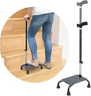 Stair Climbing Cane Portable Stair Lifts Aid Elderly Half Steps Assist Devices Seniors Stairlift Standing Support Stick for Walking up and Down Step Stairs Mobility with Non-Slip Base