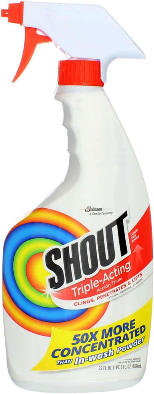 Shout Laundry Stain Remover Trigger Spray, 22 Fl Oz, pack of 2