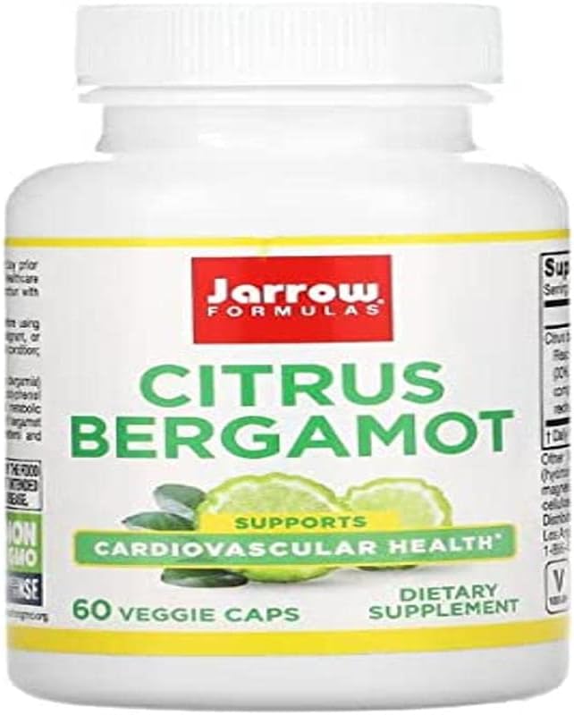 Jarrow Formulas Citrus Bergamot, 500mg, 60 Vegan Capsules, Lab Tested, Soy Free, Gluten Free, Vegetarian, Non-GMO