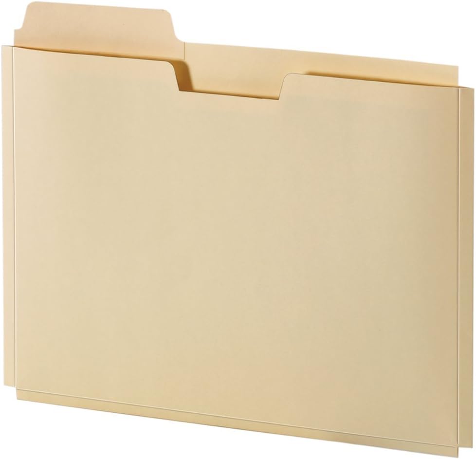 Pendaflex Manila Expanding File Folder Pocket - 0.75" Expansion - Letter Size File Folders with Reinforced Blank Customizable 1/3 Cut Tabs - Manila File Folders for Home, Office & School - 10 Count