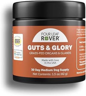 Guts & Glory - 100% Grass-Fed Raw Beef Organs for Dogs - 10 to 45 Day Supply, Depending on Dog’s Weight - Easy to Mix - Vet Formulated - for All Breeds