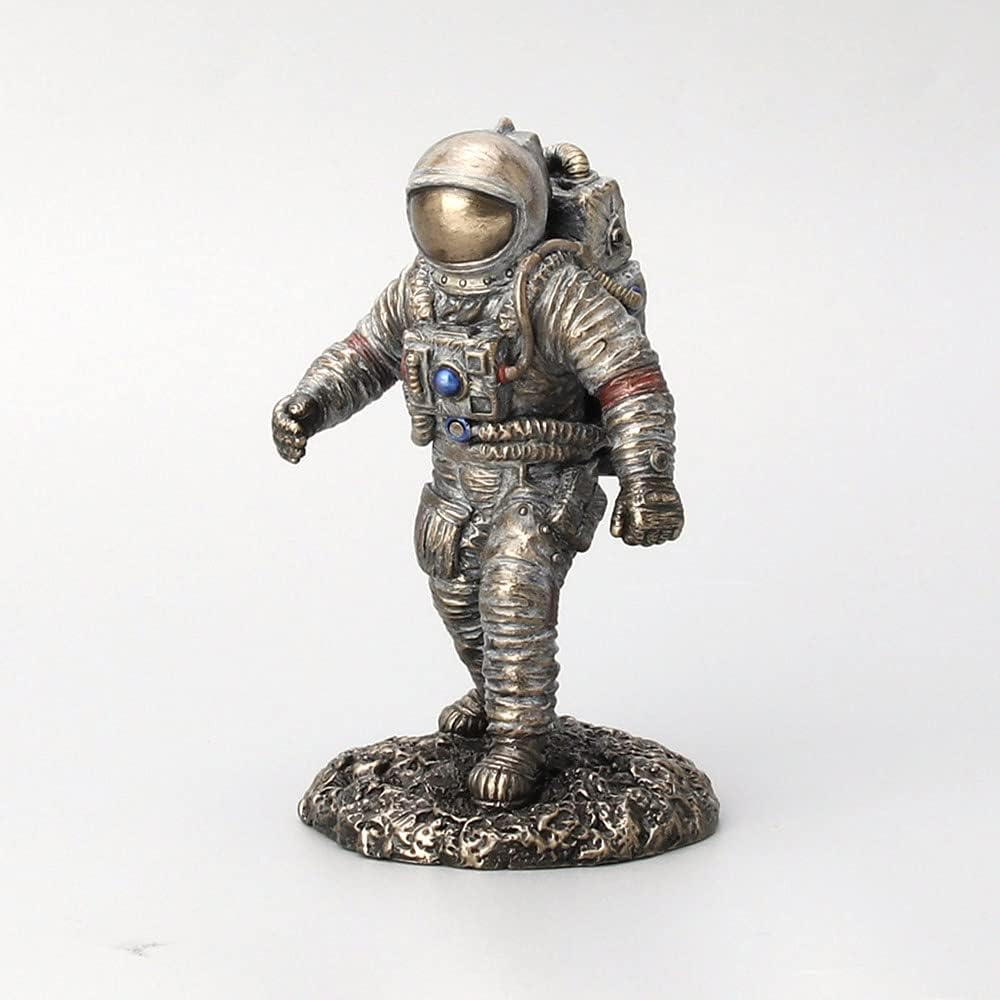 Veronese Design 4 3/4" Moon Walking Astronaut Resin Sculpture Bronze Finish