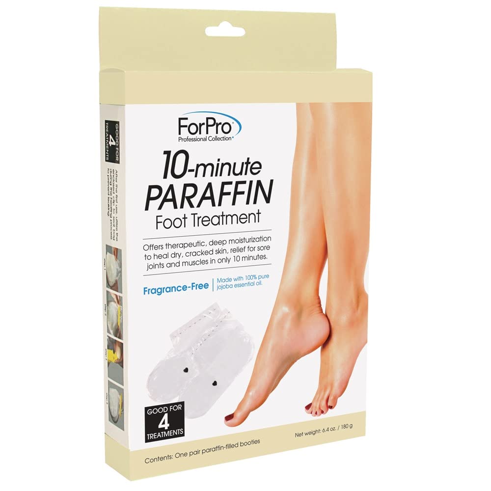 ForPro Professional Collection 10-Minute Paraffin Foot Treatment, Spa and Home Treatment Booties, Fragrance Free, One-Pair