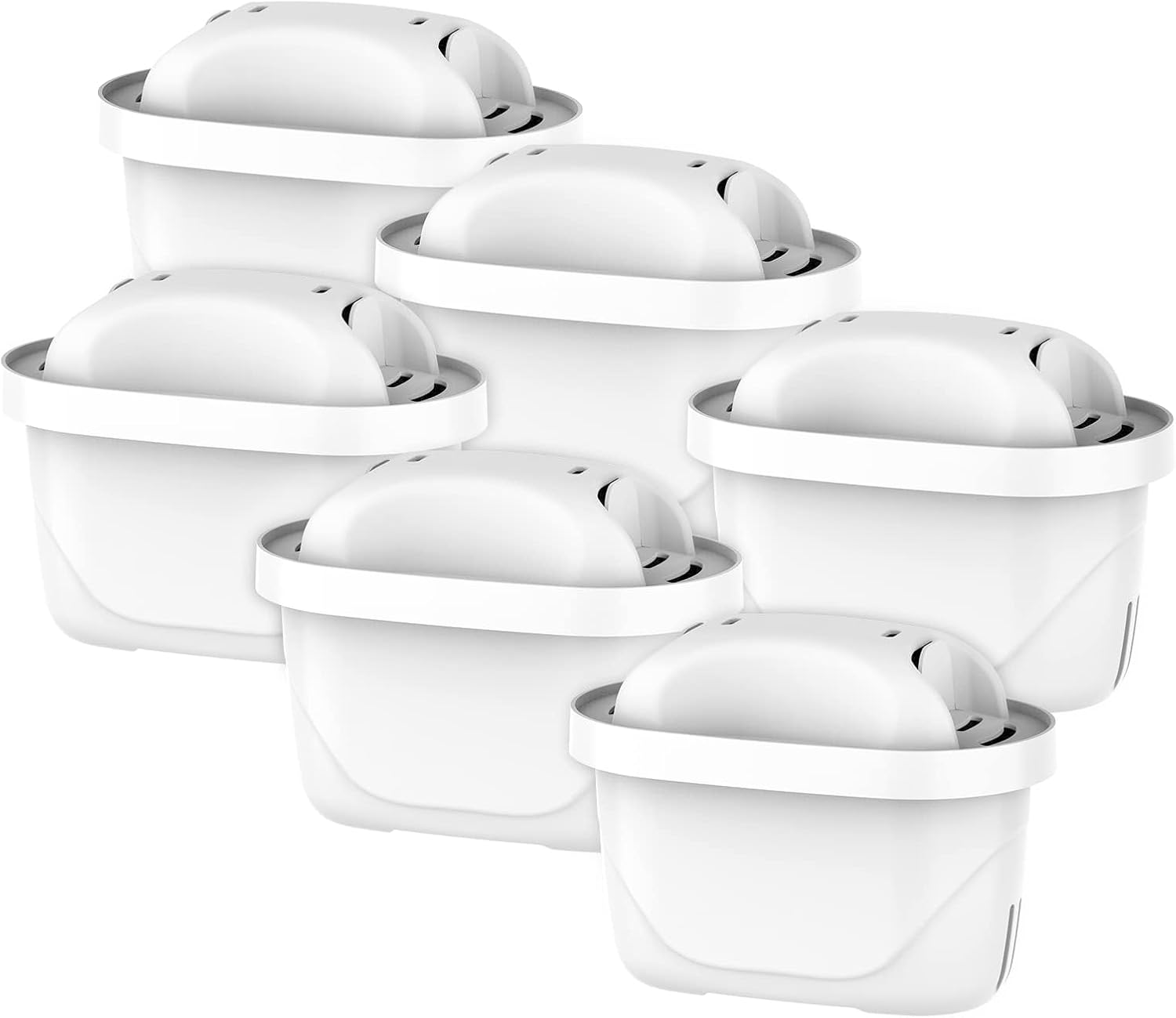 GLACIER FRESH Water Filter Cartridges, Compatible with Brita® Maxtra+® Plus, Maxtra Pro® All-in-1 Water Filter, Brita® Mavea® Maxtra+®, Style®, Marella®, Elemaris®, Reduce PFOA/PFOS, 6 Pack