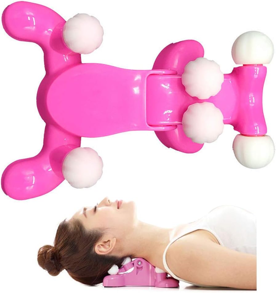 ELQ Cervical Massager, Silicone Neck Care Therapy Relaxation Shoulder Neck Corrector, for Relieving Neck and Shoulder Pain