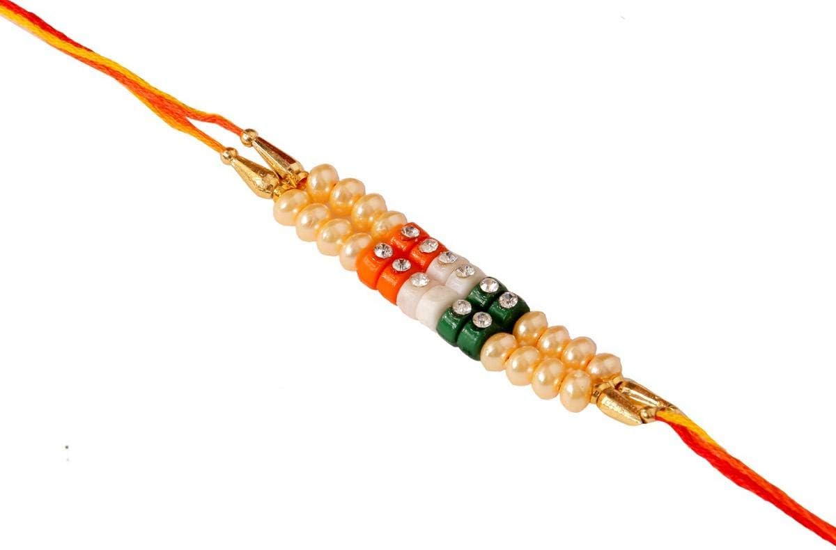 Trianga Pearl Independence Day Rakhi for Brother