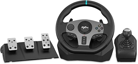 PXN PC Racing Wheel with 3-pedal Pedals And Shifter Bundle V9 Universal Usb Car Sim 270/900 degree Race Steering Wheel Compatible with Xbox One, Xbox Series X/S, PS3, PS4,PC,Switch(Used - Like New)