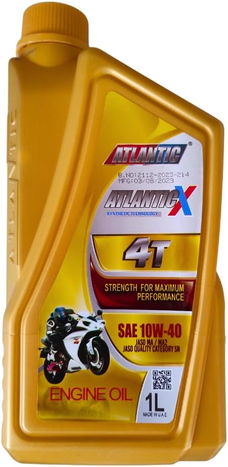Atlantic 4T SAE 10W-40 Motorcycle/Scooter Engine Oil – Ultimate Protection & Performance