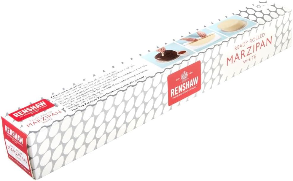 Renshaw Ready Rolled Marzipan Disc for 8" Cake - White, 400 g (Pack of 1)