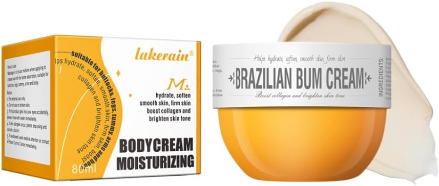 Bum Bum Cream, Moisturizing Body Cream Brighten Body Skin Repair, Smoothing Bum Cream, Lift, Firm, and Reduce Cellulite for a Beautiful Derriere, Long-lasting Fragrance Bum Bum Cream 80ML(#1)