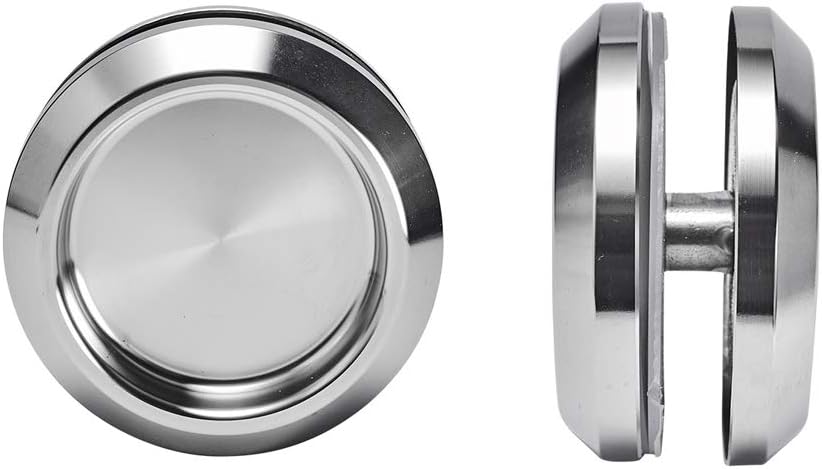 Stainless Steel Shower Glass Door Sliding Knob Bathroom Round Back-to-Back Handle Pull Pack of 2
