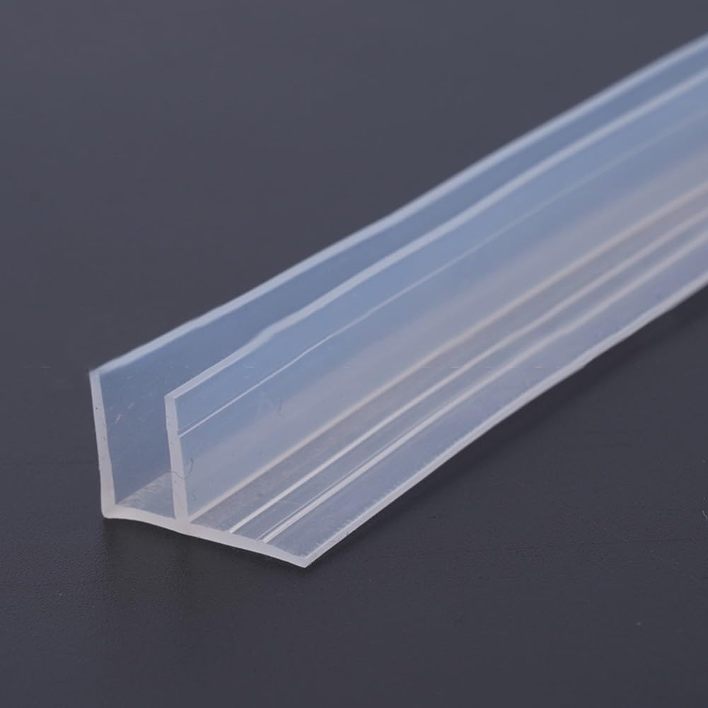 Waterproof Shower Door Seal Enclosure, F Shape 6mm 2Meter Length for Shower Screen, Glass Door and Shower Enclosures Cubicles