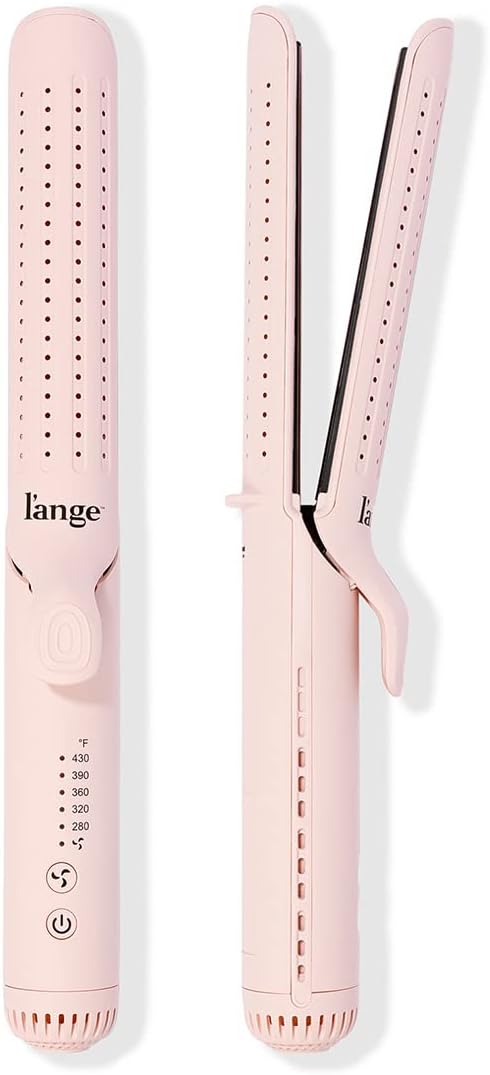 L'ANGE HAIR Le Duo Grande 360° Airflow Styler - 2-in-1 Curling Wand & Titanium Flat Iron Hair Straightener - Professional Hair Styler - Hair Curler with Cooling Air Vents - Adjustable Temp.