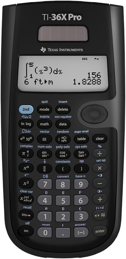 Texas Instruments TI-36X Pro Engineering/Scientific Calculator | 9.7 Inch | Black.