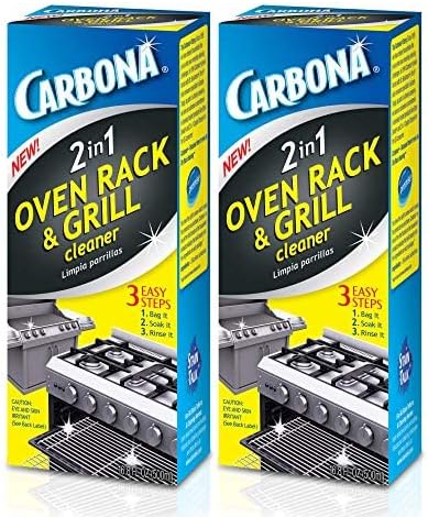 Carbona Oven Rack & Grill Cleaner | Eliminates Thick Grease & Build-Up | Griddle & BBQ Cleaning Solution | 16.8 Fl Oz, 2 Pack