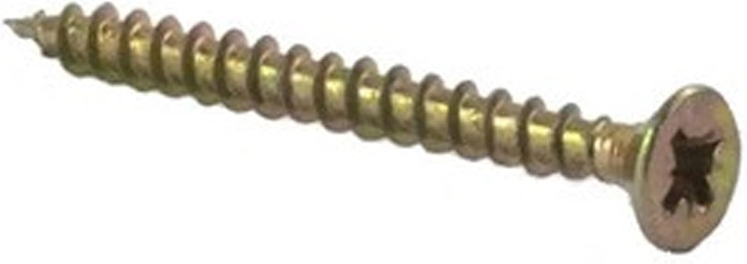 ForgeFix Multi-Purpose Single Thread Screws | 4.0 x 25mm | Zinc Yellow Passivated | Box 200