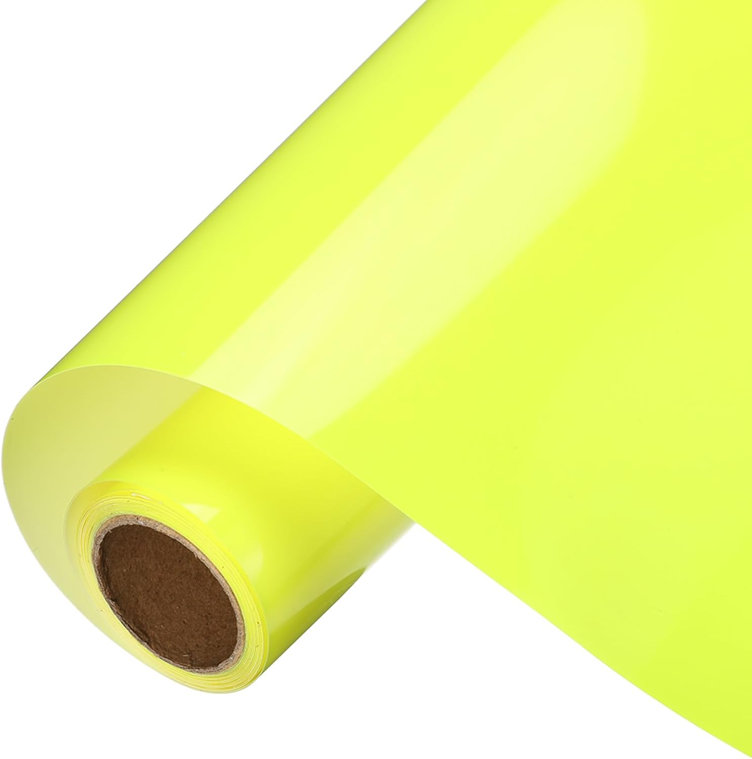 sourcing map Fluorescent Yellow Heat Transfer Vinyl, 12 Inch x 8ft Iron-on Vinyl Roll for Decal Cutting, Signs, Scrapbooking, DIY Craft, Home Decoration