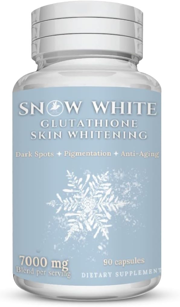 Glutathione Whitening Pills 7000MG Per Serving - Recover Your Youth, Get Rid of Dark Spots, Acne Scars & Hyperpigmentation - Natural Skin Whitening Pills – Non-GMO –90 Skin Lightening Capsules