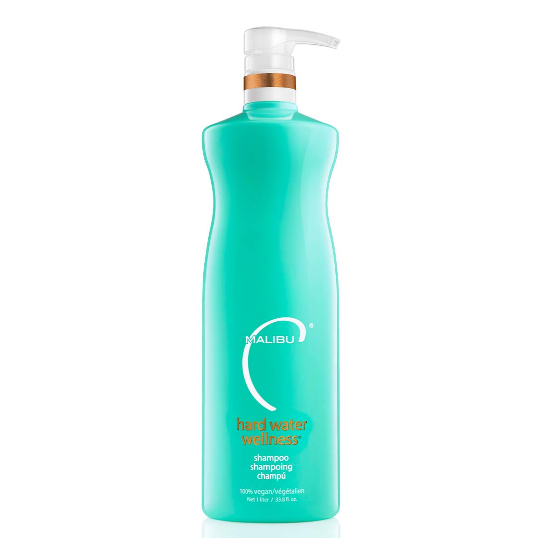 Malibu C Hard Water Wellness Shampoo - Hydrating, Sulfate-Free Hair Care for Hard Water - Removes Minerals and Buildup
