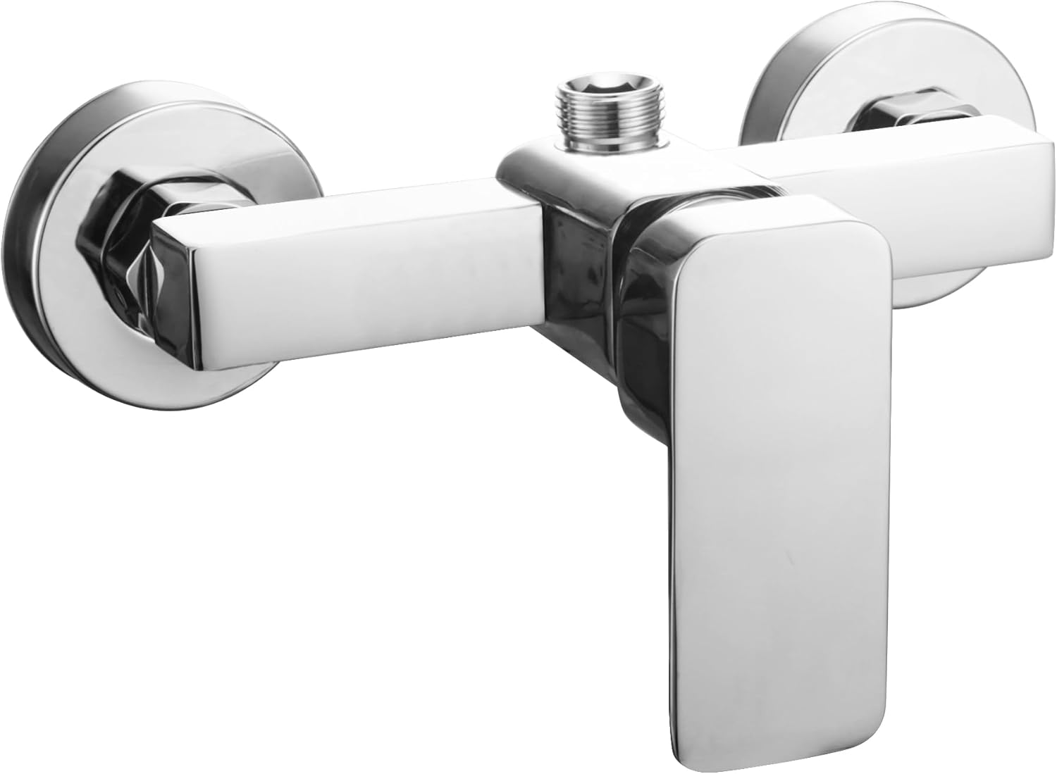 Shower Mixer Taps Wall Mounted Manual Exposed Shower Mixer Valve Single Lever Bathroom Faucet with G1/2" Outlet (UP) Modern Shower Faucet Chrome Stainless Steel Bath Tap for Cold and Hot Water