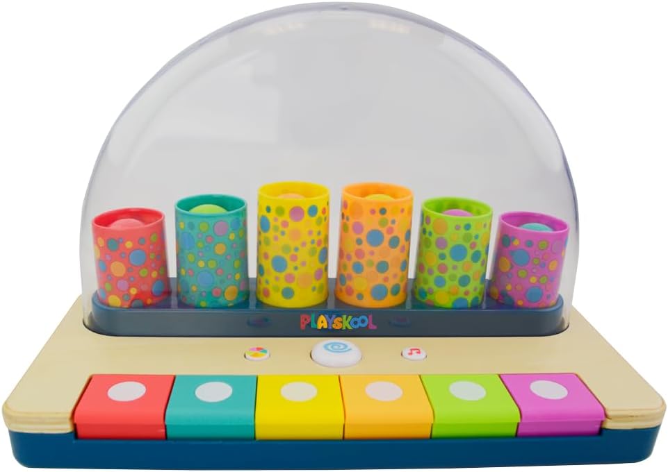 Playskool Little Wonders Pop-A-Tune - Toy - Colorful Tubes & Keys Teach Cause & Effect - Silly Sounds and Classic Piano - for 12 Months+