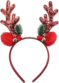 Christmas headbands for women,Red Reindeer Antlers Hair Bands,Holiday Party Decorations Christmas Costume Christmas Accessories for Women Girls
