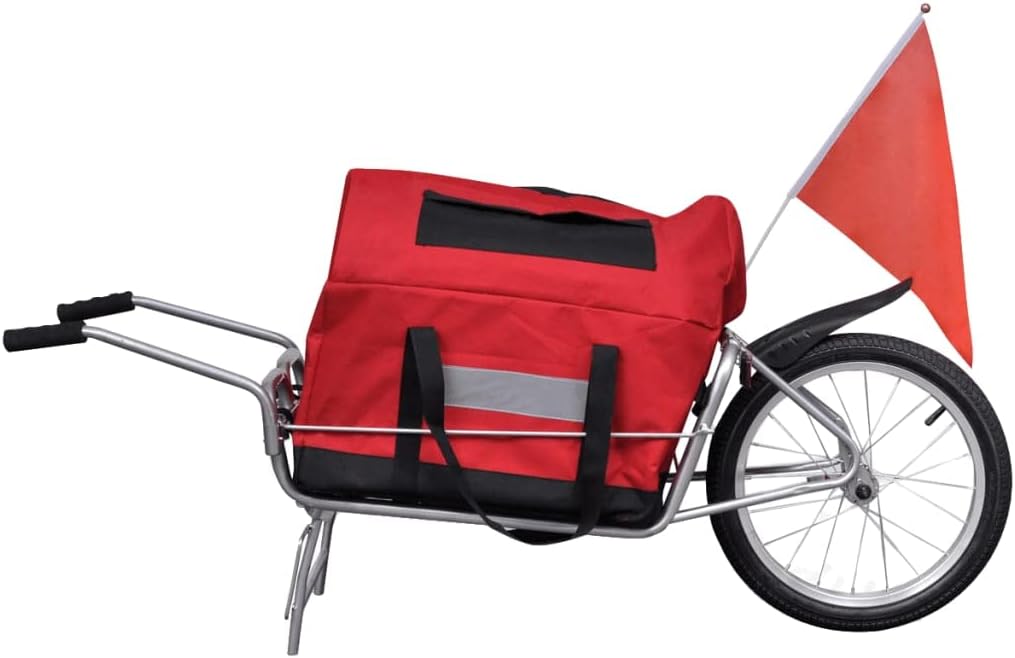 XGWKCNV Outdoor Recreation Bike Trailer One-wheel with Storage Bag Cycling