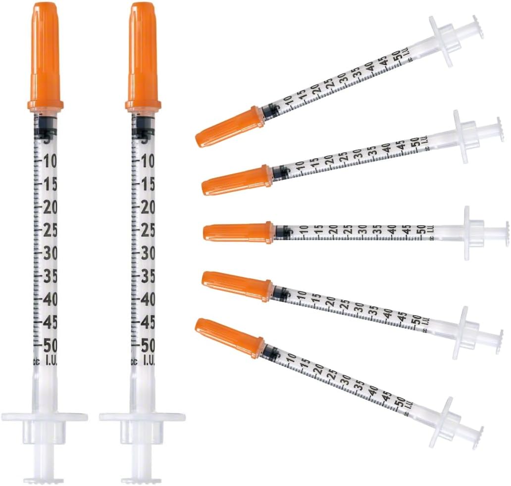 Pack of 20pcs 0.5 ml/cc Plastic Tube 31G (0.25х 8mm) Multi-Purpose Measuring Tools, Individually Wrapped, Lab Accessories (31G-8mm)