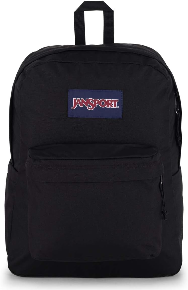 JanSport SuperBreak Plus Backpack with Padded 15-inch Laptop Sleeve and Integrated Bottle Pocket - Spacious and Durable Daypack for Work and Travel - Black
