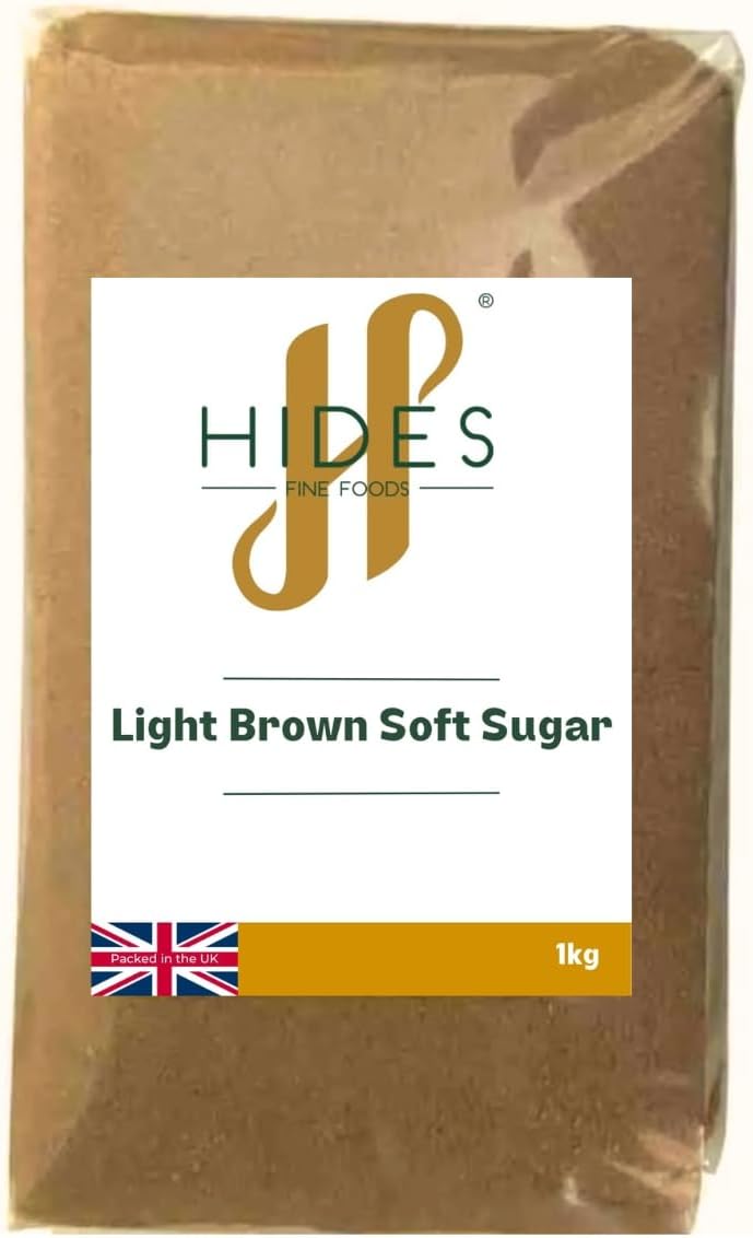 Hides Fine Foods - Light Brown Soft Sugar 1kg - GMO - Free - Suitable for Vegetarians - Baking - Cookies - Caramel - Pies - Brownies - Desserts - Cooking