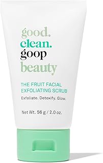 good.clean.goop beauty The Fruit Facial Exfoliating Scrub | Gentle Face Exfoliator to Smooth Skin Texture | AHA Glycolic Acid, Grape Seed Exfoliant & Chia Seed Oil | Cruelty Free | 2 fl oz