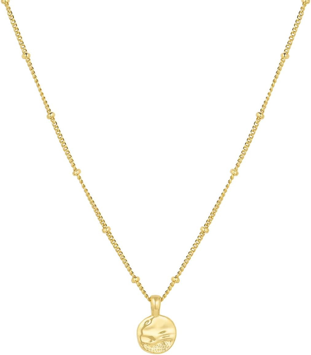gorjana - Shorebreak Necklace 16 inch - 18k Gold Plated Brass - Ocean-Inspired Design- Versatile Layering Piece - Perfect for Daily style