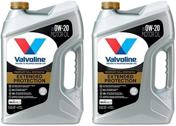 Valvoline Extended Protection Full Synthetic Motor Oil SAE 0W-20 5 QT (Pack of 2)