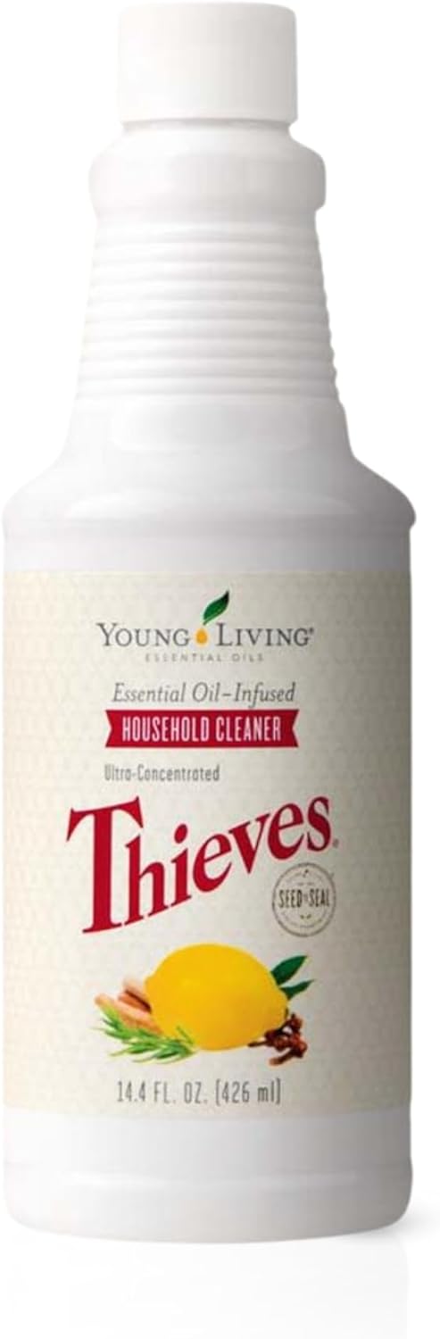 Young Living Thieves Household Cleaner 14.4 oz, Plant-Based All-Purpose Cleaner with Essential Oils, Safe for Floors, Mirrors, Carpets & Pet Areas