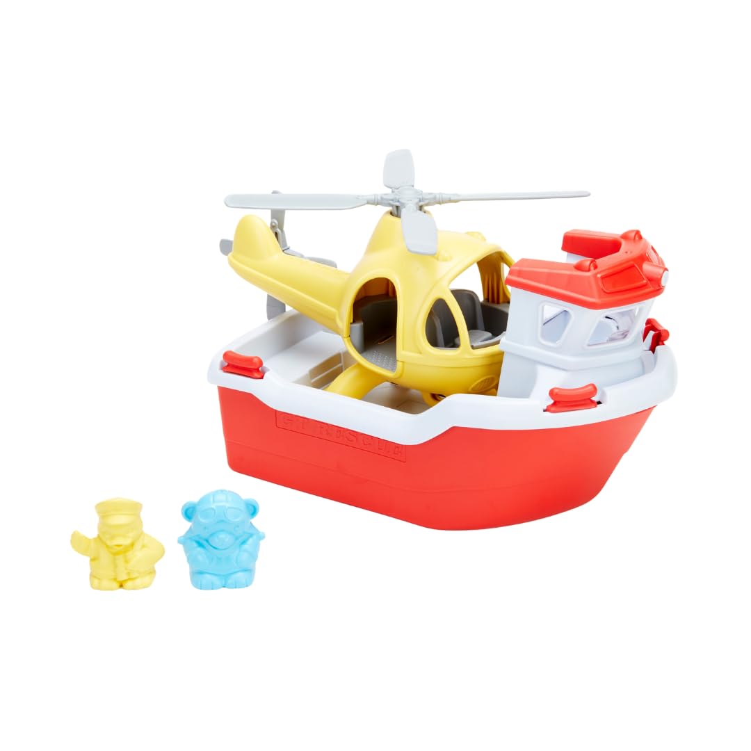 Green Toys Rescue Boat – Bath & Water Play Set