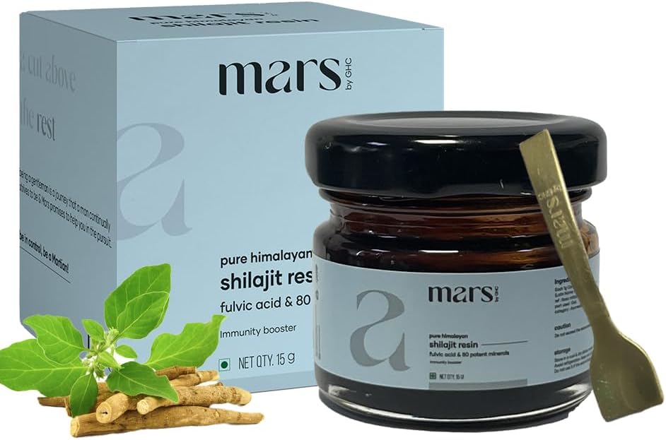 Mars Himalayan Organic Shilajit Resin | Natural Resin Sourced from the Himalayas | Supports Vitality, Energy & Overall Wellness | 15g | Pack of 1