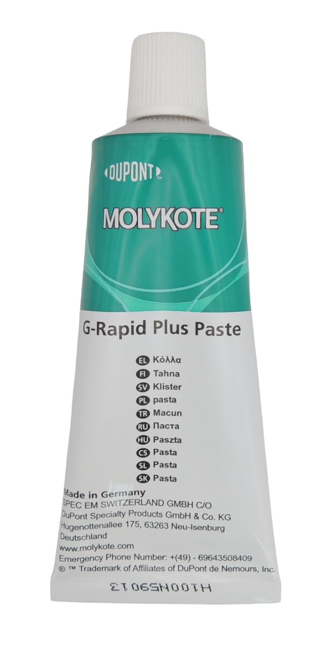 Molykote G-Rapid Plus Paste Based on Solid Lubricants with Very Low Coefficient of Friction, Protects Against Seizing, Corrosion