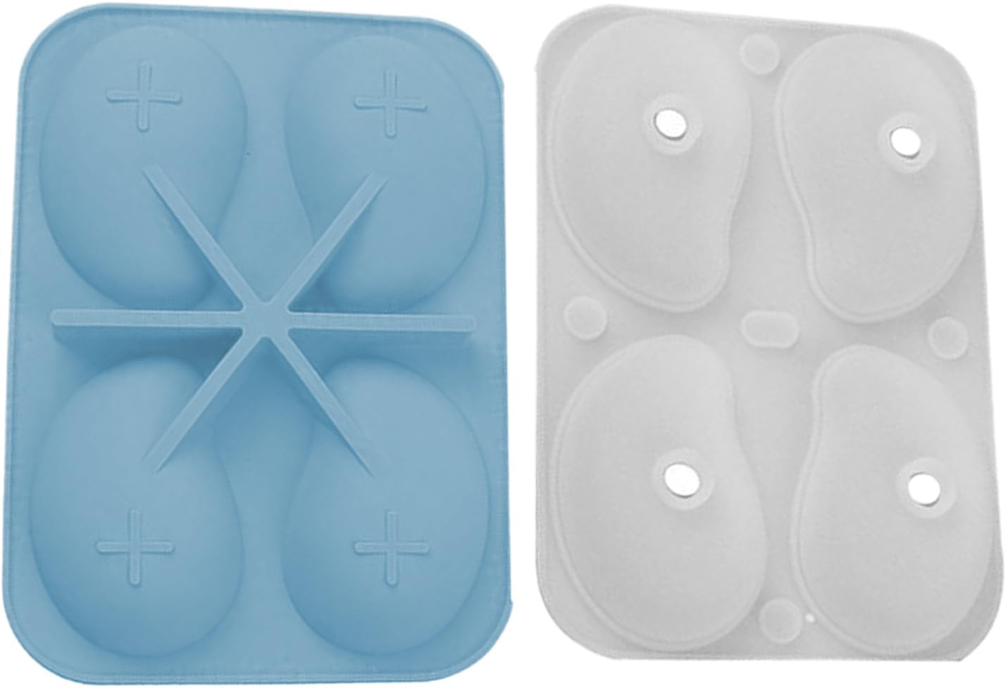 Mousse Mold - 19x13.9x5cm Chocolate Silicone Moulds, 4-Cavity Easy Demoulding Cake Moulds for Jelly, 3D Homemade Chocolate Mold Mango Shape, Pudding Home Kitchen Cooking Class Instructors Wedding