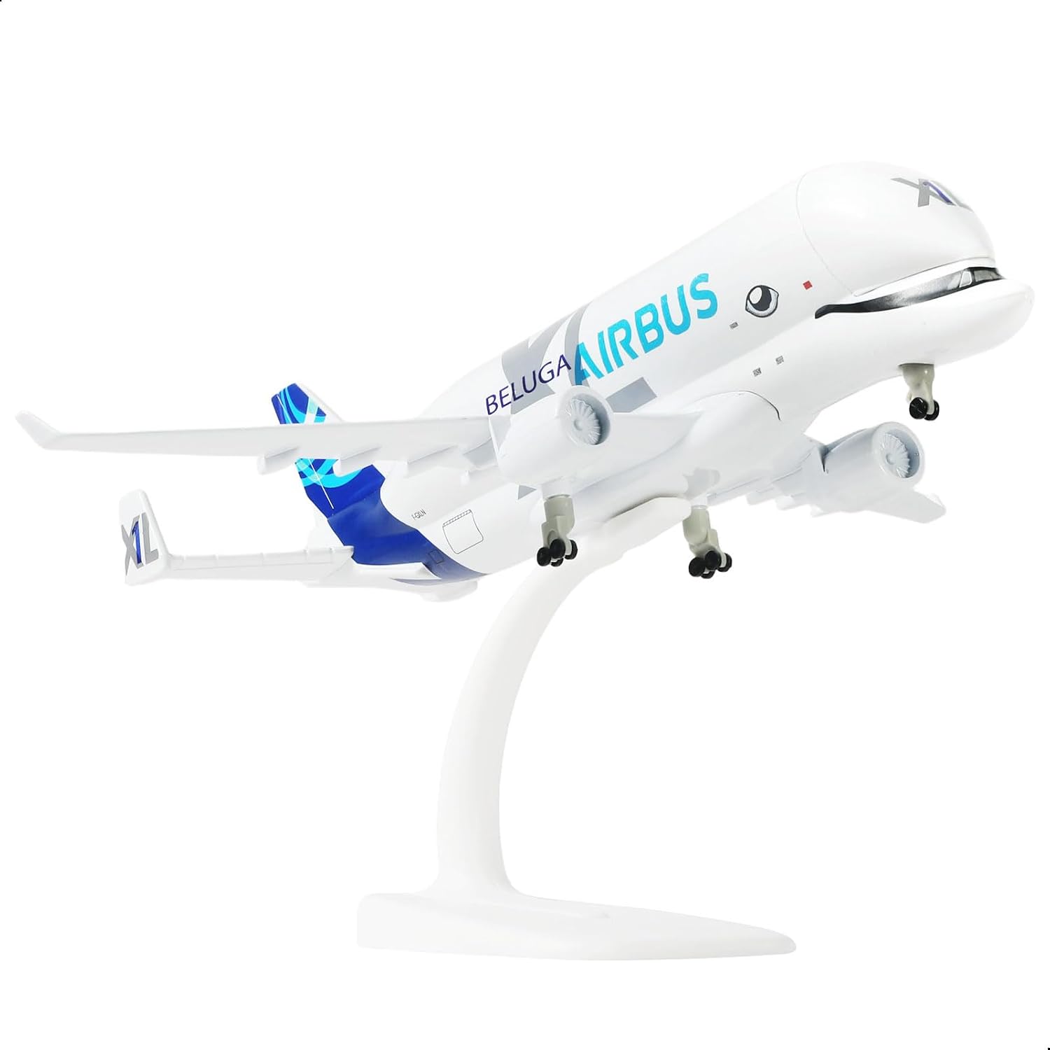 1/300 A330 Beluga XL1 Diecast Metal Aircraft Model Kit with Stand (7.7 inch) for Airbus a330-743L Super Transport Beluga, Collectable Aircraft Models for Aviation Enthusiasts