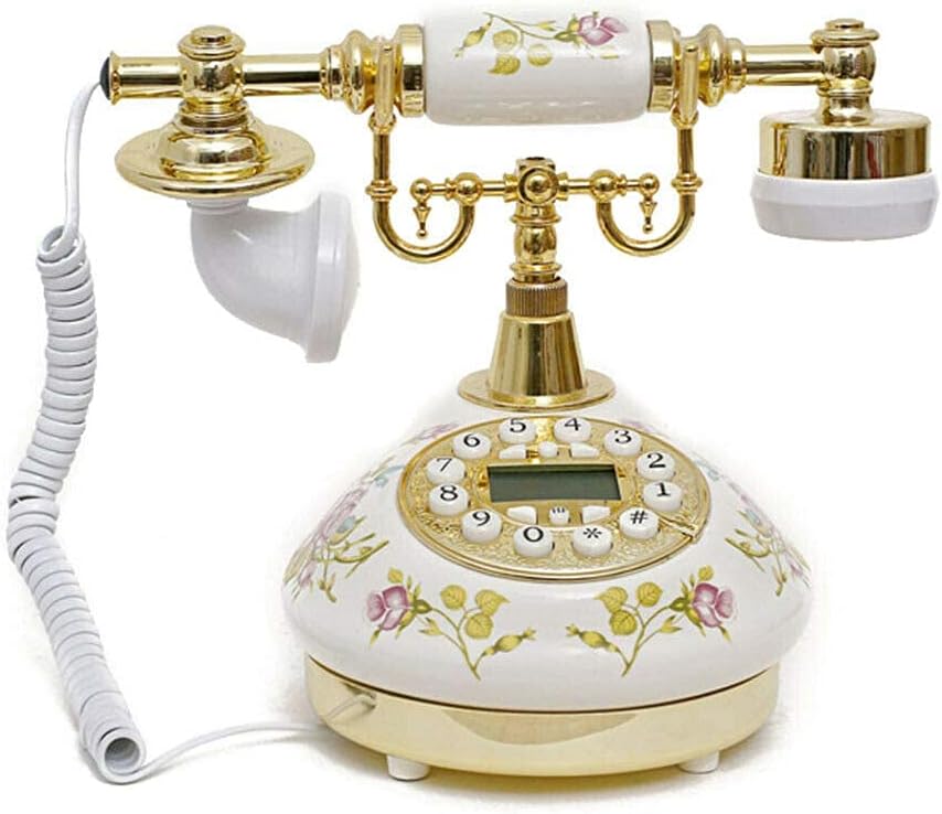 DESIGNO Replica Antique Telephone Vintage Home Landline Corded Working Classical Phone Machine (Ceramic)