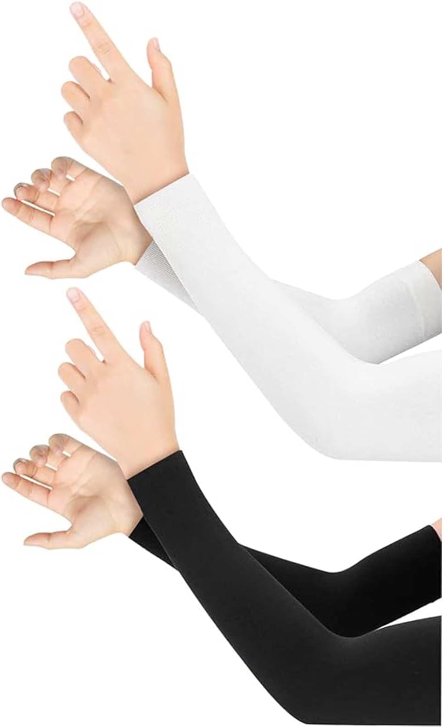 RSYHVG 2 Pairs Cooling Arm Sleeves for Women and Men, Sun UV Protection Breathable Arm Sleeves, Compression Outdoor Sports Sleeves to Cover for Cycling Hiking