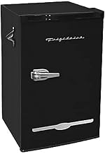 FRIGIDAIRE EFR376-BLACK 3.1 Cu Ft Black Retro Bar Fridge with Side Bottle Opener