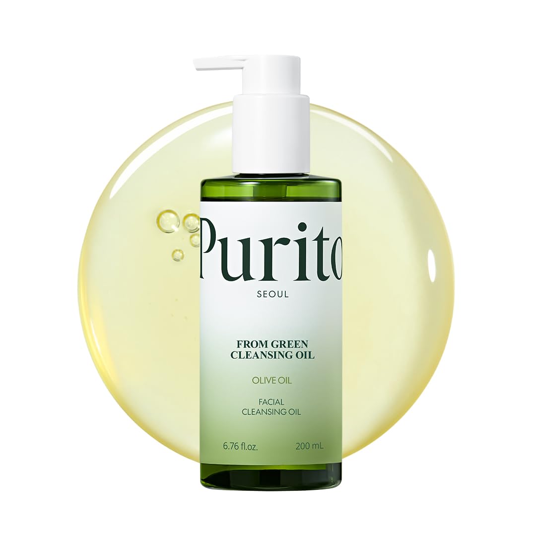PURITO From Green Cleansing Oil Original, 6.76 fl.oz / 200ml, Gentle Cleansing Oil for Face, Cruelty-free & Vegan, Korean Skin Care
