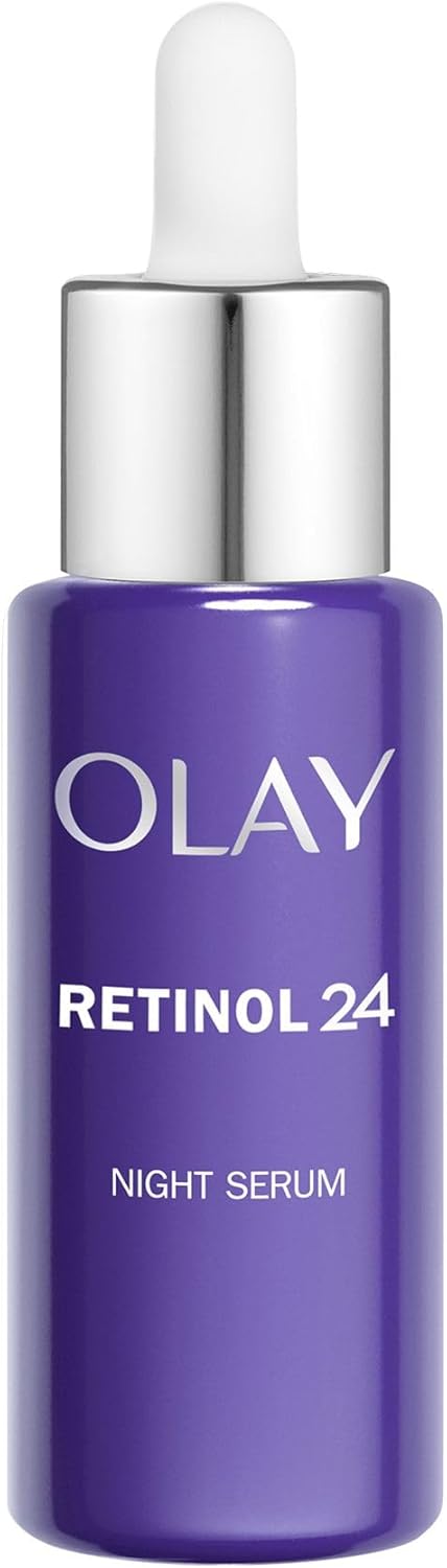 Olay Retinol 24 Night Serum for Face, Skincare with Retinyl Propionate. Anti Ageing Renewal Skin Care with 3 Actions: Smooths, Renews and Hydrates, 40ml