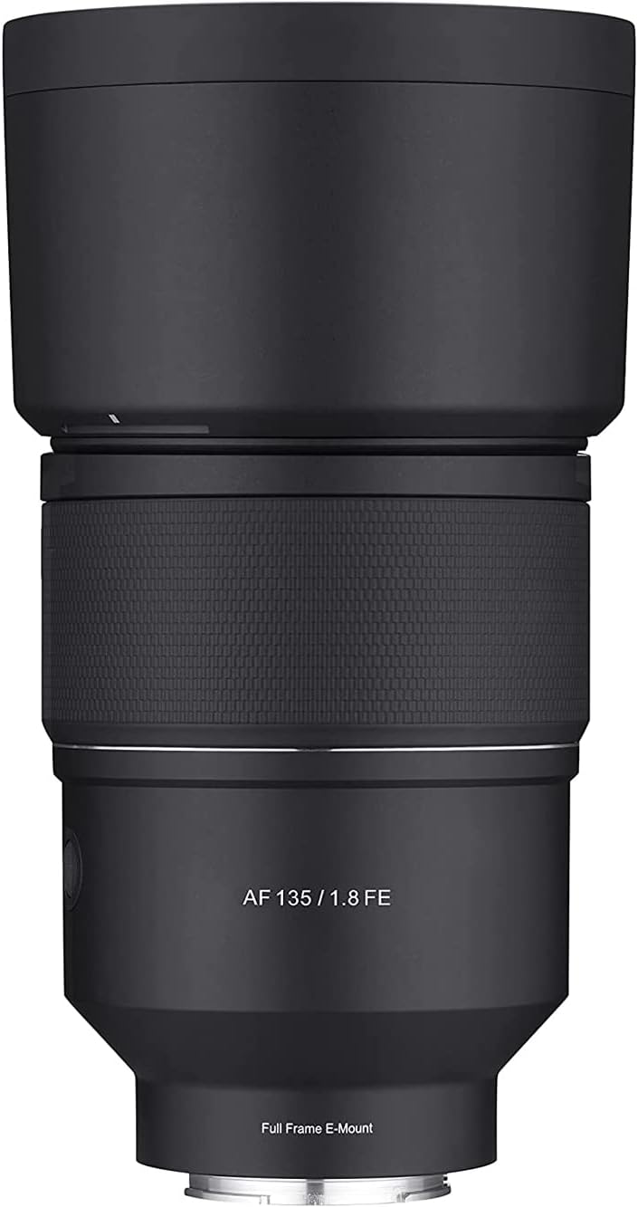 Samyang 135mm F1.8 AF Full Frame Auto Focus Telephoto Lens for Sony E Mount Cameras, Black, (SYIO13518-E)