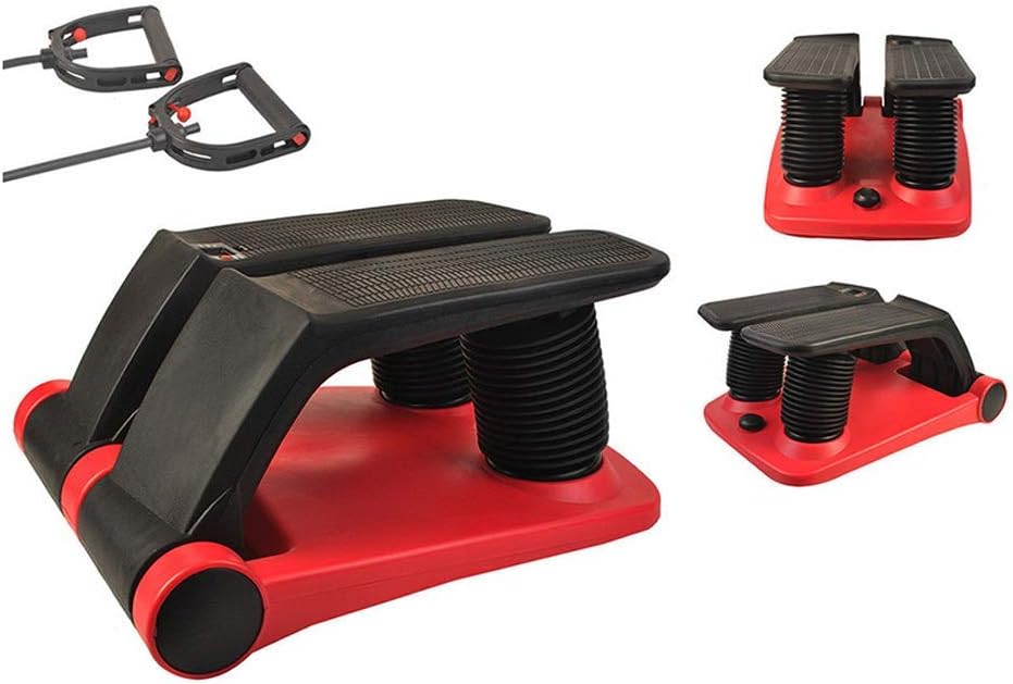INTBUYING Mini Twist Stepper for Exercise Workout at Home with Resistance Bands Quiet Step Machine Portable with LCD Monitor and Non-Slip Pedals for Gym Home