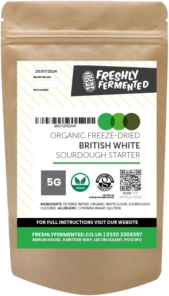 Freshly Fermented - Certified Organic Freeze Dried Sourdough Starter, British White