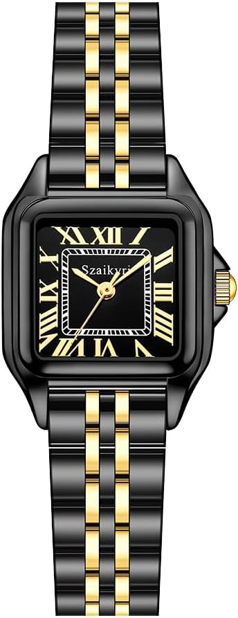 Classic Square Watches for Women with Roman Numerals Ladies Casual Dress Watch