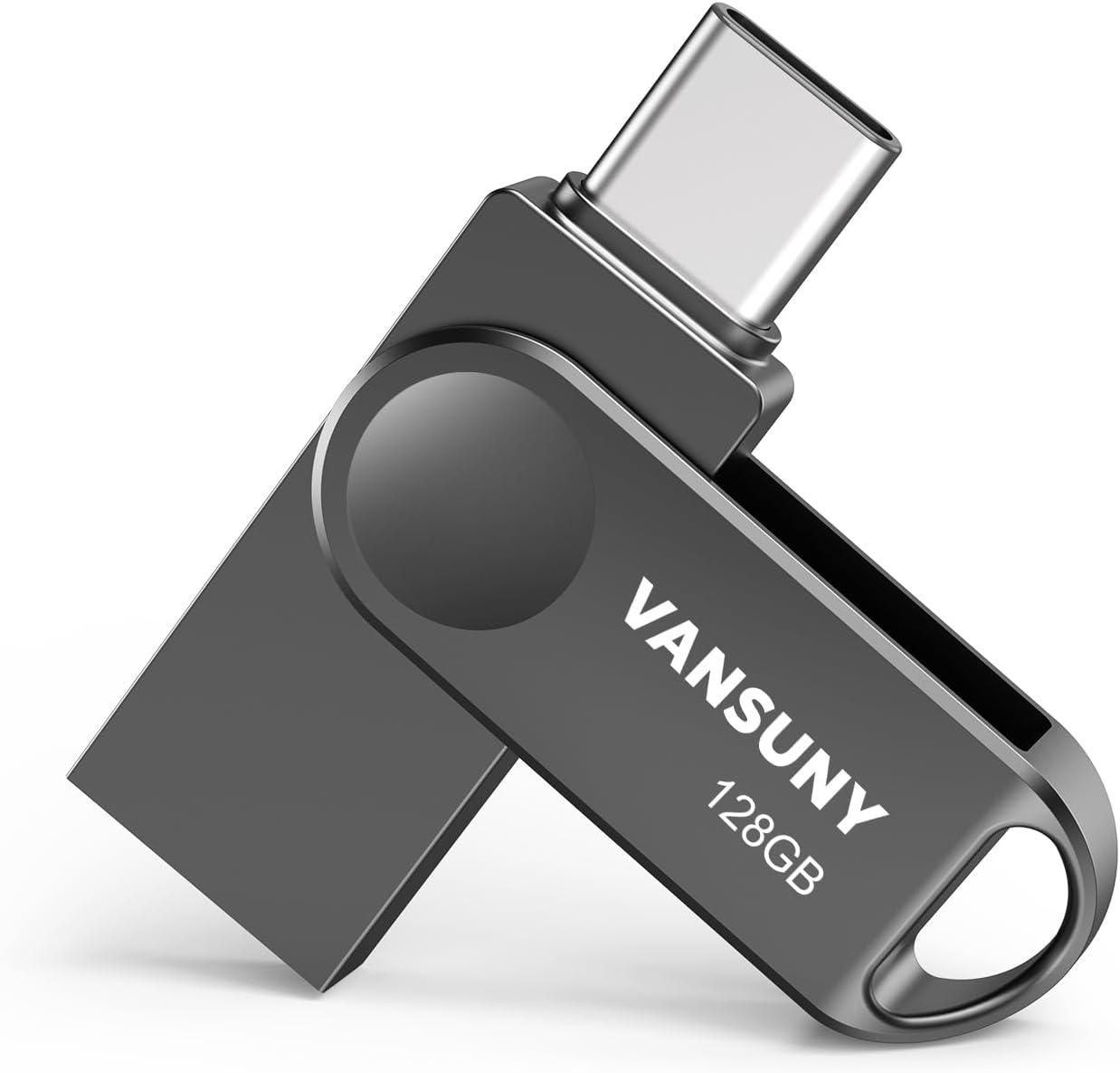 Vansuny Dual USB C Flash Drive 128GB USB 3.0 2-in-1 Type C + Type A Thumb Drive UDP-Tech Waterproof Metal Pen Drive Portable OTG Flash Drive